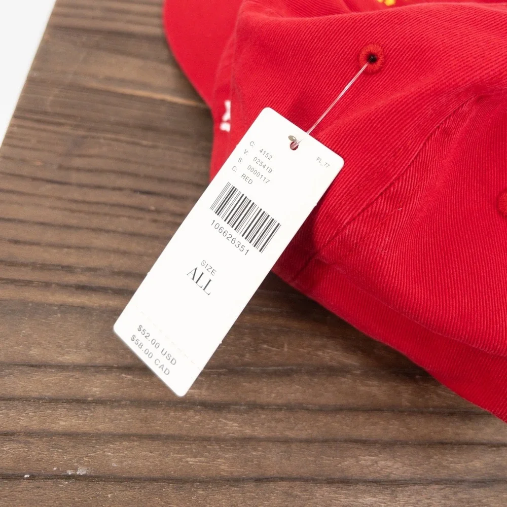 Kansas City‎ Chiefs 47 Brand Clean Up Hat Red Flip Script Adjustable Cap NWT